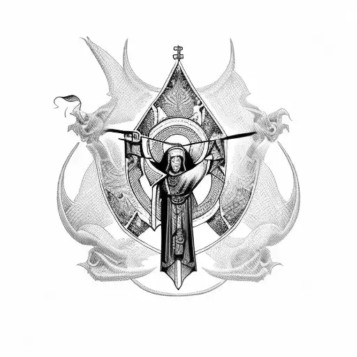 Saint George orthodox tattoo design idea
