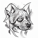 ghost dog tattoo design idea