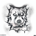 ghost dog tattoo design idea