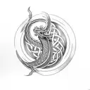 celtic knot dragon tattoo design idea