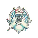  hunting tattoo design idea