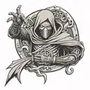 reaper death seal naruto tattoo design idea
