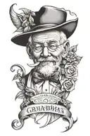 Grandpa's name is Jack Sr. Curry and his birthdate is 05/09/1951 tattoo design idea