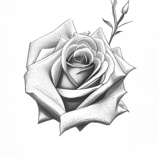 black dove holding a white rose tattoo design idea