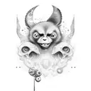 monkye and tools tattoo design idea