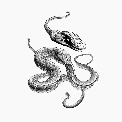 trust no one, snake with hand tattoo design idea