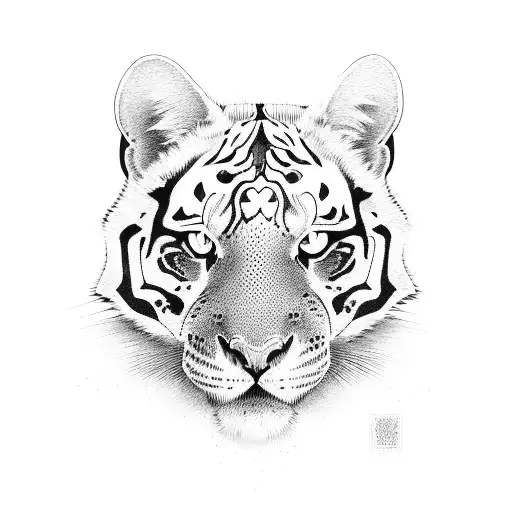 ivy tiger tattoo design idea