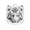 ivy with tiger stripes tattoo design idea