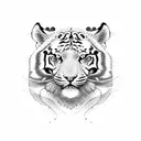 ivy with tiger stripes tattoo design idea