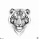 ivy with tiger stripes tattoo design idea