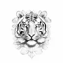 ivy leaf tiger stripes  tattoo design idea