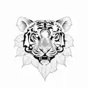 ivy leaf tiger stripes  tattoo design idea