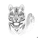 ivy tiger stripes  tattoo design idea