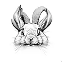 ash tree clock rabbit ram tattoo design idea