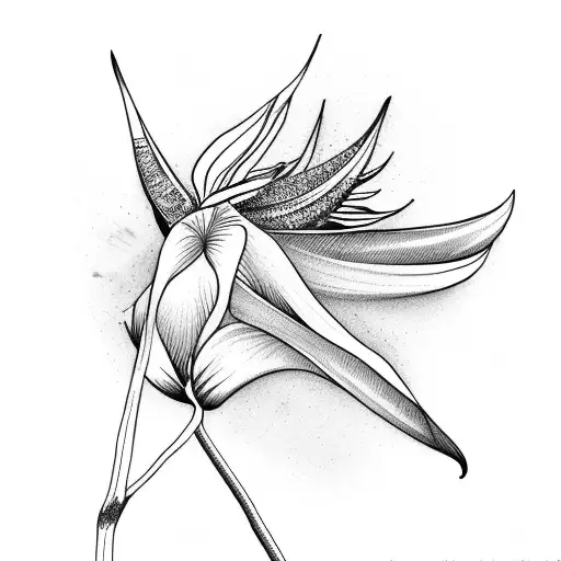 Bird of Paradise tattoo design idea