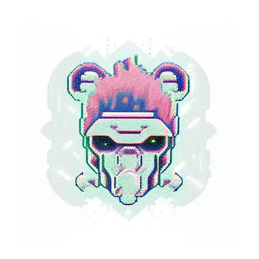 80s retro video game full sleeve tattoo design idea