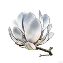 magnolia tree tattoo design idea