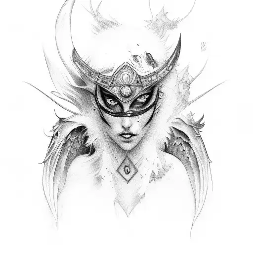 the morrigan tattoo design idea