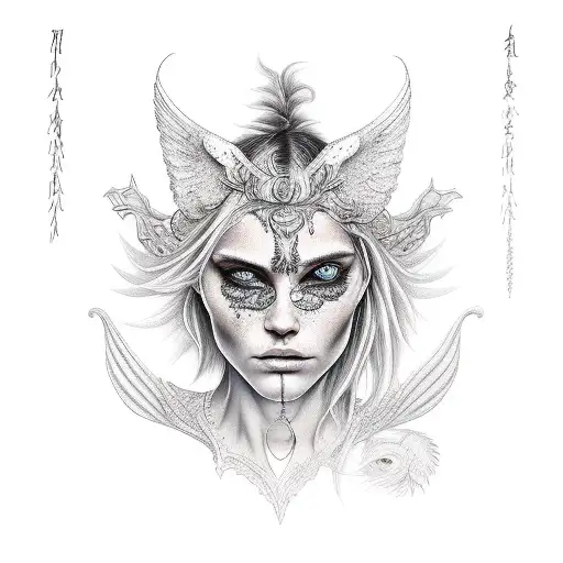 the morrigan tattoo design idea