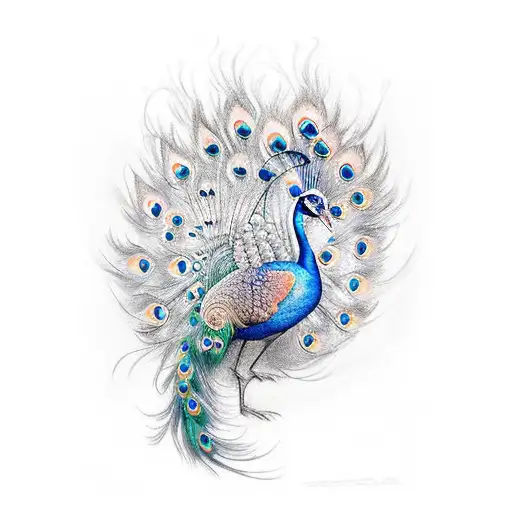 Traditional indian henna tattoo with peacock... - Stock Illustration  [65386229] - PIXTA