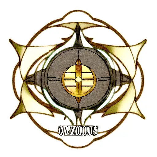 Azorius maze inside orzhov logo tattoo design idea