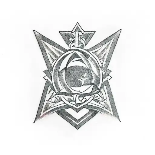 Azorius maze inside orzhov logo tattoo design idea