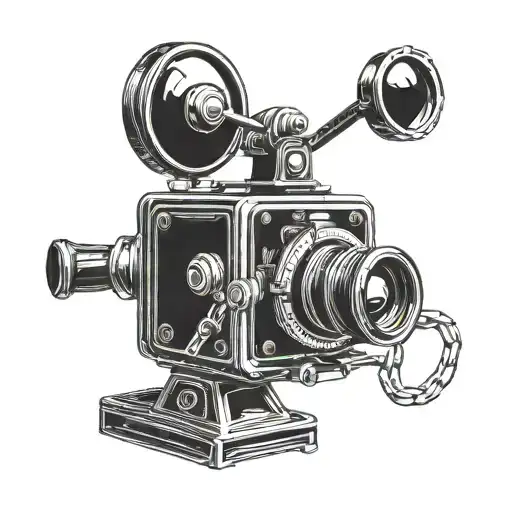 camera cinema Super 8 old school tattoo tattoo design idea