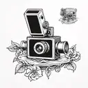 camera cinema Super 8 old school tattoo tattoo design idea
