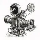 camera cinema Super 8 old school tattoo tattoo design idea