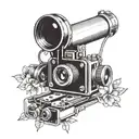 camera cinema Super 8 old school tattoo tattoo design idea