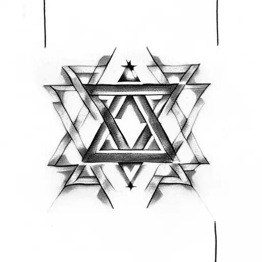 menorah Star of David tattoo design idea
