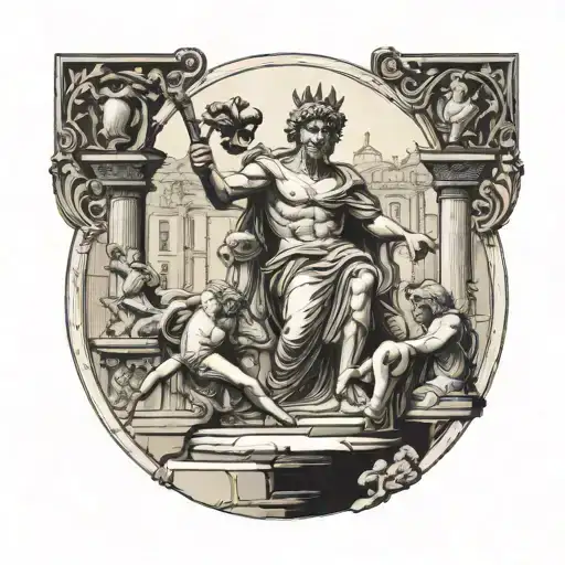 antic rome, Greek mythology, greek statute tattoo design idea