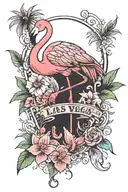 flamingo in Las Vegas sign tattoo tattoo design idea