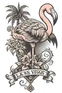 flamingo in Las Vegas sign tattoo tattoo design idea