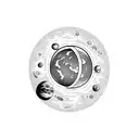 astronaut looking a planet tattoo design idea