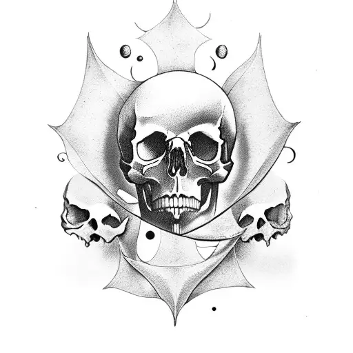 Memento Mori, Hourglass, Skull, Tree, Leaves, Branches tattoo design idea