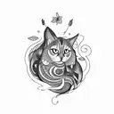 the name Lela in cursive  tattoo design idea