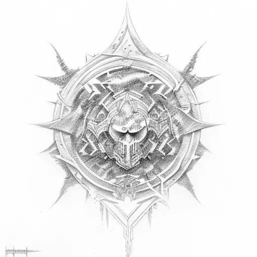 40k chaos mark tattoo design idea
