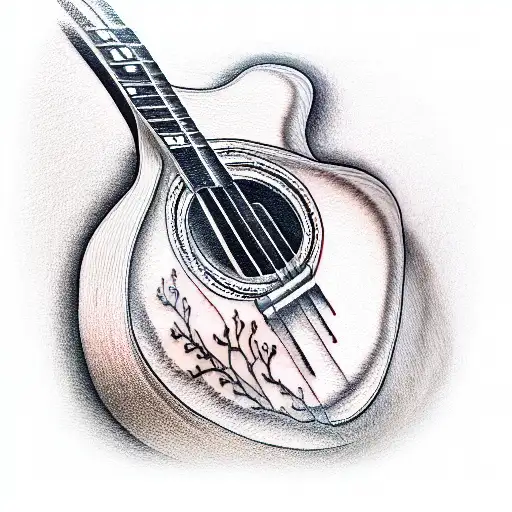 guitar tattoo design idea