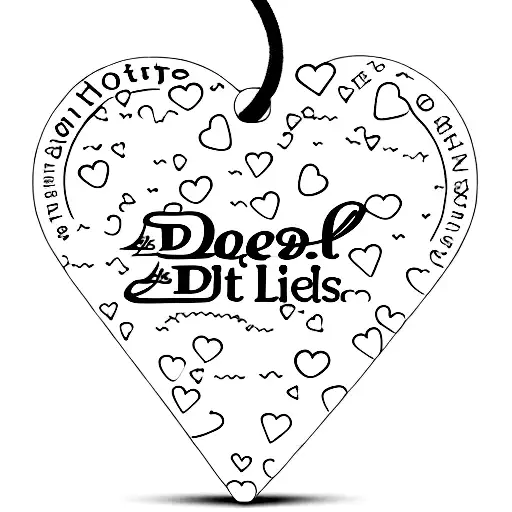 A minimalist tattoo of a heart-shaped dog tag with the names of the client's kids engraved, representing their deep love for their children. tattoo design idea