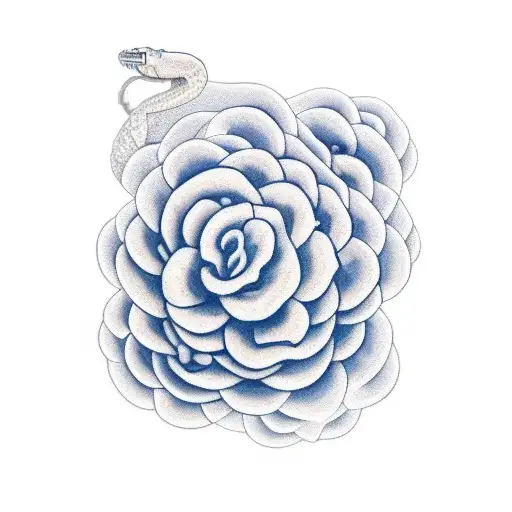 python wrapped around navy blue anchor with the birth flowrs of, January, august, and march. tattoo design idea