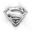 superman logo tattoo design idea