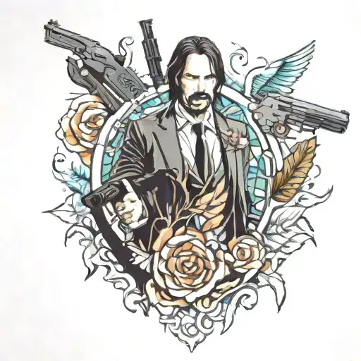 john wick  tattoo design idea