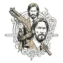 john wick  tattoo design idea