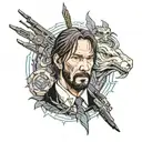 john wick  tattoo design idea