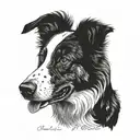 benelli bn 125 with border collie  tattoo design idea