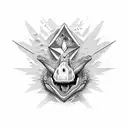 dinosaur death pose tattoo design idea