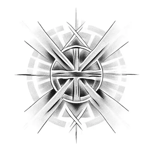 a cross with galatians 6:17 tattoo design idea