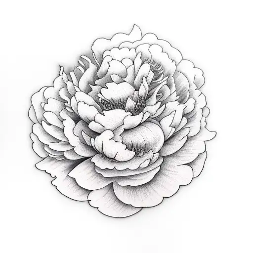 Peony tattoo design idea