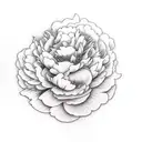 Peony tattoo design idea